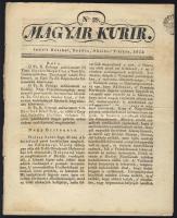 1832-33 A Magyar Kurír 2 db száma fél-fél újságszignettával, érdekes hírekkel