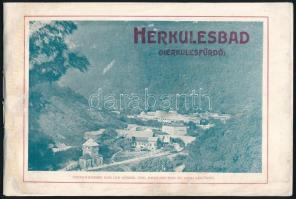 cca 1910 Herkulesfürdő, szecessziós stílusú ismertető prospektus, képekkel gazdagon illusztrálva, 32p