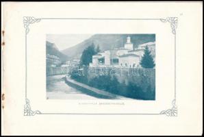 cca 1910 Herkulesfürdő, szecessziós stílusú ismertető prospektus, képekkel gazdagon illusztrálva, 32...