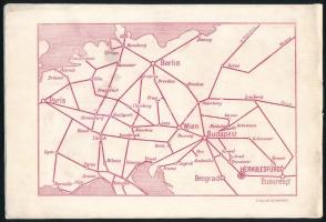 cca 1910 Herkulesfürdő, szecessziós stílusú ismertető prospektus, képekkel gazdagon illusztrálva, 32...