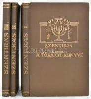 Dr. Frenkel Bernát (szerk.): Szentírás a család és az iskola részére. I-III. köt. (4 kötetben teljes). I.: A Tóra öt könyve. II.: A Prófétai könyvek első része. III.: A Prófétai könyvek utóbbi része. Bp., [1927], a szerkesztő kiadása. Fekete-fehér képekkel illusztrálva. Kiadói aranyozott egészvászon-kötés, nagyrészt jó állapotban, az első kötetben néhány lapon ceruzás firkákkal, a címlapokon tulajdonosi névbejegyzéssel (Jurány György).