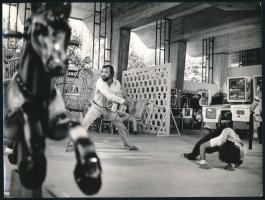 1980 A Pogány Madonna című film jelenetei, 2 db fotó, törésnyomokkal, 18×24 cm