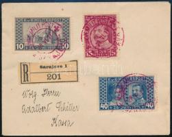 1917 Ajánlott levél / Registered cover SARAJEVO - Kassa