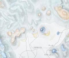 Carte géologique des bords de Lac Balaton - (A Balaton színezett, rézmetszetes geológiai térképe 181...