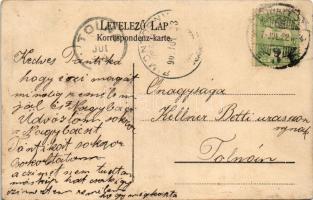 1907 Budapest III. Óbuda, Az I. cs. kir. szab. dunagőzhajózási társaság hajógyára, Belső rév II. Tok...