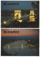 BUDAPEST - 21 db MODERN használatlan nagyméretű képeslap, 4 különböző féle, sok másodpéldánnyal