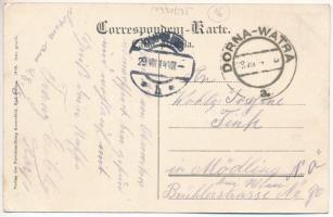 1914 Vatra Dornei, Dornavátra, Bad Dorna-Watra (Bukovina, Bukowina); Herrengasse / street, Hotel Cen...