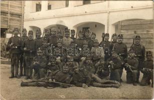 1915 Nyitra, Nitra; osztrák-magyar katonák a laktanyában / WWI K.u.K. military barracks, group of soldiers. photo (EK)