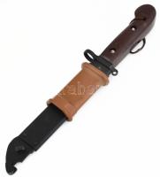AK-47 bajonett, jelzés nélkül, eredeti hüvellyel, h: 28 cm