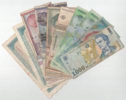 Románia 1944-2000. 200L-10.000L (10x) T:F,VG az egyiken penészfoltok Romania 1944-2000. 200 Lei - 10.000 Lei (10x) C:F,VG mold stains on one