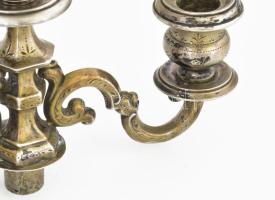 Ezüst (Ag) gyertyatartó felső rész. Kiszedhető madár figurás a teteje. Vésett, Dianás jelzéssel 402 ...