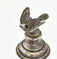 Ezüst (Ag) gyertyatartó felső rész. Kiszedhető madár figurás a teteje. Vésett, Dianás jelzéssel 402 ...