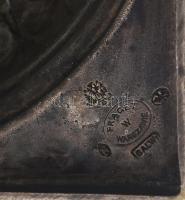 Antik fém gyertyatartó jelzett. Varsó, XIX. sz. vége. 33 cm