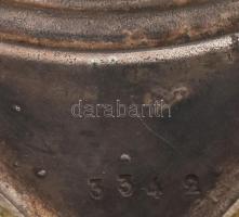 Antik fém gyertyatartó jelzett. Varsó, XIX. sz. vége. 33 cm