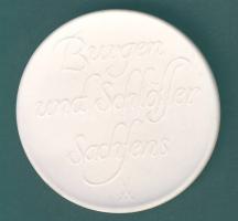 Németország DN "Hohnsteini vár" fehér porcelán emlékérem T:1