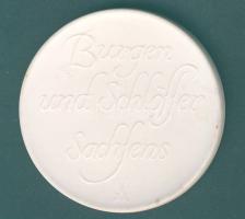 Németország DN "Stolpeni vár" fehér porcelán emlékérem T:1