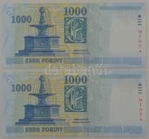 2006. 1000Ft (2x) sorszámkövetők "DA 0000031 - DA 0000032", piros "MINTA" felüln...