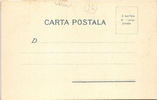 Romania - Stamps and coat of arms. Carte philatélique Ottmar Zieher No. 32. Art Nouveau litho