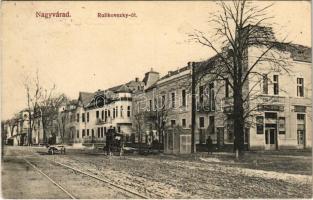 1915 Nagyvárad, Oradea; Rulikovszky út, Jenny Nándor üzlete, Bodega. Rigler József Ede 59-1913. / street, shops + &quot;K.u.k Nóthreservespital I. Abt. Nagyvarad&quot;