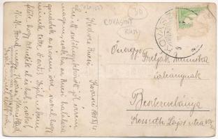 1915 Kovászi, Kovaszinc, Covasint; Motor állomás, kisvasút vasútállomás, Weisz Rudolf üzlete és sajá...