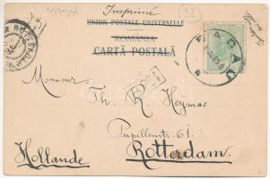 1905 Bacau, Bákó; Strada Mare / street, shops of La Plana de Aur, Angel Goldstein (EK)