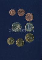 Ciprus 2008. 1c-2E (8xklf) forgalmi sor + "Ciprus - Nikosia / Az euró bevezetése" jelzett ...