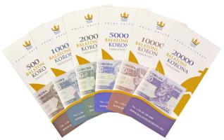 2012. 500 Balatoni Korona - 20.000 Balatoni Korona (6xklf) mind "MINTA" perforációval, &qu...