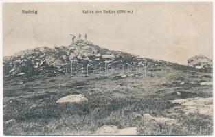 1914 Nadrág, Spitze des Badjes (1384 m) / kirándulók a hegycsúcson / hikers in the mountain (EK)