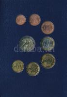 Málta 2008. 1c-2E (8xklf) forgalmi sor + "Málta - Valletta / Az euró bevezetése" jelzett A...