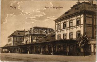 1925 Tövis, Teius; Gara / pályaudvar, vasútállomás / railway station (fl)