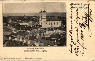 1900 Lugos, Lugoj; Részlet. Auspitz Adolf kiadása / general view (EK)