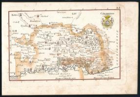 1804 Czetter Sámuel (1765-1829 k.): Arad vármegye térképe. C[omitatus] Aradiensis In: [Korabinszky János Mátyás]: Korabinsky, Johann Matthias: Atlas Regni Hungariae Portatilis LVIII. Bécs, 1804. Schaumburg und Compagnie, színezett rézmetszet,10,5x16,5 cm.