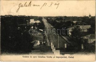 1909 Galati, Galatz; Vedere in spre Gradina Veche si imprejurimi / Old Park and surroundings (EB)