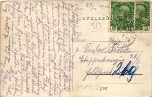 1916 Fogaras, Fagaras; Fő tér, Haner szálloda, piac, Merkúr szálloda, étterem és kávéház, üzlet. Thi...