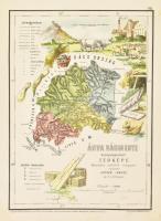 Hátsek Ignác (1827-1902): Árva vármegye közigazgatási térképe, rajta: Alsókubin, Námesztó és más települések 1:500.000, Bp., Lampel R. (Wodianer F. és Fiai),(Kellner és Mohrlüder-ny.),litográfia, papír, 30x21 cm, / Arva county map, lithography