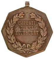 Berán Lajos (1882-1943) ~1930. "Újpesti Torna Egyesület" kétoldalas jelzett Ag díjérem fül...