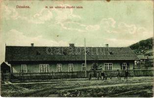 1924 Désakna, Ocna Dejului; M. kir. sóbánya ellenőri lakása. Moskovitz Vilmos kiadása / house of the mine inspector (Rb)