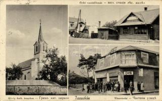 Taracköz with forest railway station and the shop of Weisz Henrik