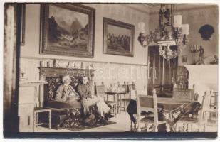 1915 Csorbánmező (Máramarossziget, Sighetu Marmatiei); kastély, belső / castle, interior. photo (EK)