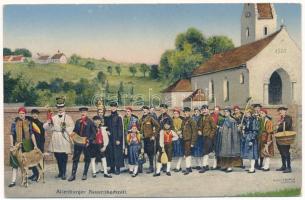 Altenburg, Bauernochzeit / Peasant wedding, folklore. Balduin Gärtner poem on the backside