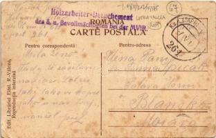 1918 Lotru (Valcea), gara / railway station (fl) + "Holzarbeiter-Detachement des ö. u. Bevollmä...