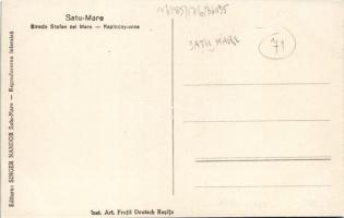 Szatmárnémeti, Satu Mare; Kazinczy utca, Dr. Fodor fogorvos, Deutsch üzlete, Grünfeld cipőüzlet, Ker...