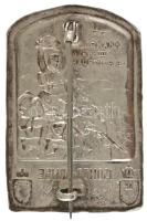 Osztrák-Magyar Monarchia 1915. "Isonzó-hadsereg 1915" jelzett Ag sapkajelvény, hátoldalán ...