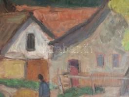 Tallós Ilona (1918-1991): Utcarészlet. Olaj, vászon, jelzett. Fakeretben, 53,5×69 cm