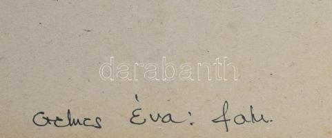 Gémes Éva (1925-): Utca. Akvarell, papír, jelzett, kartonra kasírozva. 22,5×27,5 cm