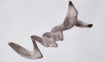 Bán Károly: Zsugorított mázas kerámia váza, jelzéssel, hibátlan, m: 24 cm