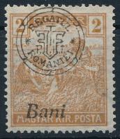 Nagyvárad 1919 Arató 2f elcsúszott felülnyomással, a Bani szó alulra került! / Mi 26 II. with shifted overprint. Signed: Bodor