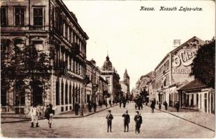 Kassa, Kosice; Kossuth Lajos utca, Holzer üzlete / street, shops (EK)