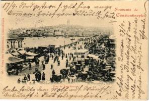 1899 (Vorläufer) Constantinople, Istanbul; Pont de Kara-Keni / Galata Bridge