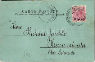 1899 (Vorläufer) Constantinople, Istanbul; Quai de Bujukdere / Büyükdere quay at night (EK)